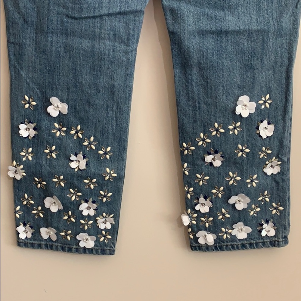 Michael‎ Kors - flower embellished crop jeans, 4 - Picture 6 of 14